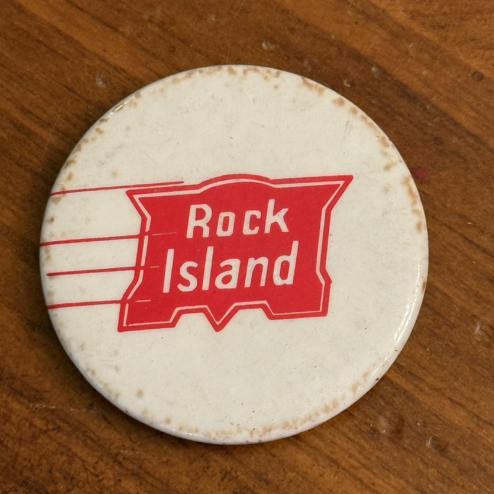 Rock Island Railroad Vintage Pinback Button Pin Round Circle
